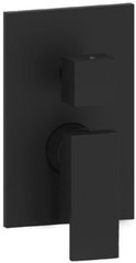 Смеситель для душа/ванны Paffoni Elle с переключателем на 3 выхода со встроенной частью, черный матовый, EL019NO/M