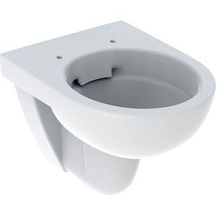 Підвісний унітаз Geberit Selnova Compact воронкоподібний, скорочений виліт, Rimfree: Білий