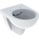 Подвесной унитаз Geberit Selnova Compact воронкообразный, скорочений виліт, Rimfree: Белый