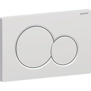 Змивна клавіша Geberit Sigma01 для подвійного змиву, Round: Матовий хром / Легко чиститься