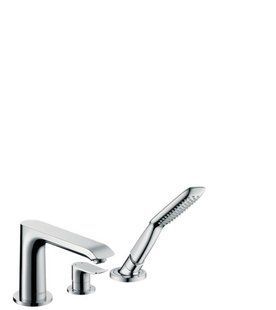 Змішувач на край ванни Hansgrohe Metris на 3 отвори зовнішня частина 31190000