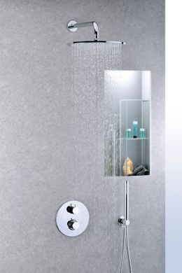 Душова система Paffoni Shower прихованого монтажу на 2 споживача, верхній душ &Oslash;225 мм, (хромований)