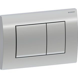 Змивна клавіша Geberit Delta20 (ex Delta30) для подвійного змиву, Square: Глянцевий хром