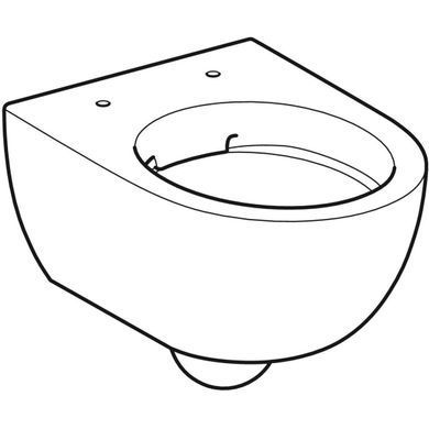 Подвесной унитаз Geberit Selnova Compact, воронкообразный, скорочений виліт, закрита форма, Rimfree