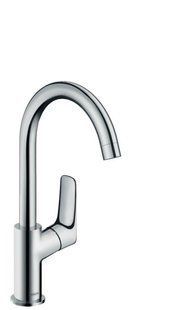 Змішувач для раковини Hansgrohe Logis з поворним виливом і донним клапаном 71130000, Хром