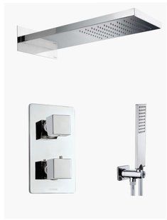 Душова система BOSSINI MANHATTAN SQUARO M91937 з термостатом, хром, Хром