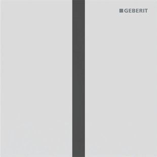 Система керування пісуаром Geberit з електронним запуском змивання, живлення від батарей, захисна панель тип 40, прямокутної форми: Білий матовий / Легко чиститься