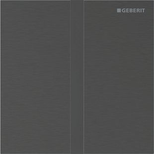 Система керування пісуаром Geberit з електронним запуском змивання, живлення від батарей, захисна панель тип 40, прямокутної форми: Чорний хром / Матовий, легко чиститься