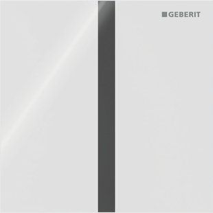 Система керування пісуаром Geberit з електронним запуском змивання, живлення від батарей, захисна панель тип 40, прямокутної форми: Білий
