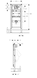 Универсальный монтажный элемент для писсуара Geberit Duofix, высота 112-130 см 111.616.00.1, ГРН