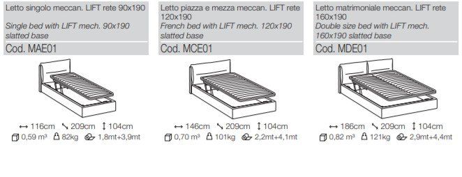 Кровать Le Comfort Academy (ширина от 116 до 206 см) материал на выбор светлый беж