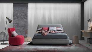 Кровать Le Comfort Belmondo (ширина от 90 до 206 см) матеріал на вибір (сірий)