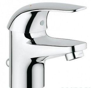 Змішувач для раковини одноважільний Grohe Euroeco 32732000, Хром