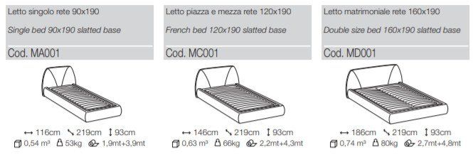 Кровать Le Comfort Belmondo (ширина от 90 до 206 см) матеріал на вибір (сірий)