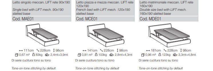 Кровать Le Comfort Break (ширина від 111 до 201 см) матеріал на вибір (світло-сірий)