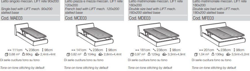 Кровать Le Comfort Break (ширина от 111 до 201 см) материал на выбор (светло-серый)