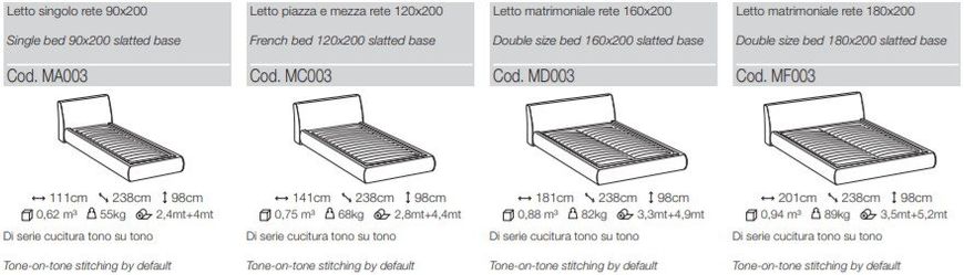 Кровать Le Comfort Break (ширина от 111 до 201 см) материал на выбор (светло-серый)