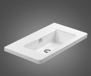 Catalano NEW LIGHT 80 Умивальник 80*48 підвісний або напіввбудований з наміченими отворами під змішувачі, білий 180LI4800