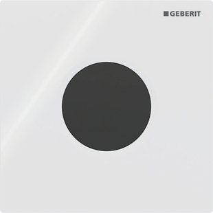 Система електронного керування змиванням пісуара Geberit, живлення від мережі, захисна панель типу 01, Round: Білий