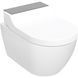 Підвісний унітаз-біде Geberit AquaClean Tuma Comfort: Керамічний унітаз:білий / KeraTect, Верхня декоративна панель: Скло чорне