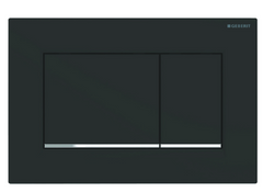 Смывная клавиша Geberit Sigma30, двойной смыв: с легкоочищаемой поверхностью черный матовый/хром глянцевый 115.883.14.1, ГРН