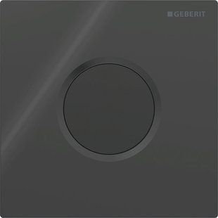 Система електронного керування змиванням пісуара Geberit, живлення від мережі, захисна панель типу 01, Round: Чорний RAL 9005