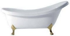 Встраиваемая акриловая ванна Knief VICTORIAN 010006101+010009101 с золотыми ножками овальная