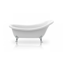 Встраиваемая акриловая ванна Knief VICTORIAN 010006102+010009102 с ножками (хром) овальная ретро стиль
