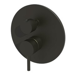 Смеситель для душа Paffoni Light с переключателем на 2 выхода и встроенной частью черный матовый, LIG018NO