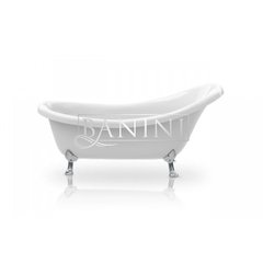 Встраиваемая акриловая ванна Knief VICTORIAN 010006103+010009110 с ножками (бронза) овальная ретро стиль