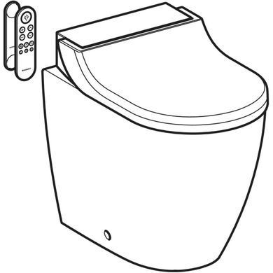 Підлоговий унітаз-біде Geberit AquaClean Tuma Comfort: Чорний / Скло