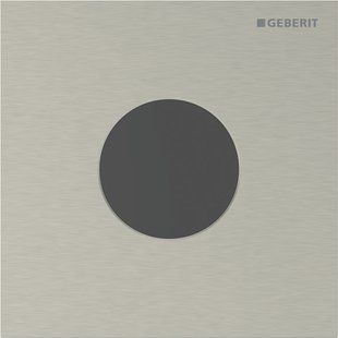 Система керування пісуаром Geberit з електронним запуском змивання, живлення від мережі, захисна панель тип 40, круглої форми: Змивна клавіша: нікель / Матовий, легко чиститься