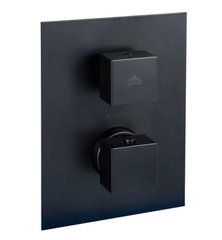 Термостат Paffoni для душа/ванны с переключателем на 3 выхода со встроенной частью, черный матовый, LEQ519NO/M