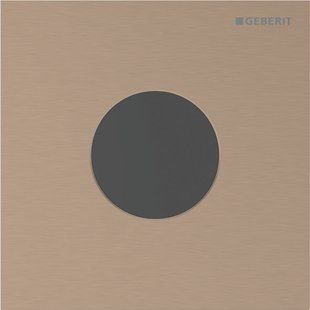 Система керування пісуаром Geberit з електронним запуском змивання, живлення від мережі, захисна панель тип 40, круглої форми: Червоне золото / Матовий, легко чиститься