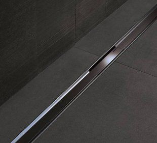 Дренажний канал Geberit CleanLine80: L = 30-130см, чорний хром / матовий, з покриттям, чорний хром / полірована, з покриттям 154.441.QC.1, ГРН