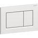 Змивна клавіша Geberit Sigma20 (ex Sigma30) для подвійного змиву, Square: Панель й кнопки: матовий хром, фарбований, легко чиститься, Декоративна смуга: глянцевий хром