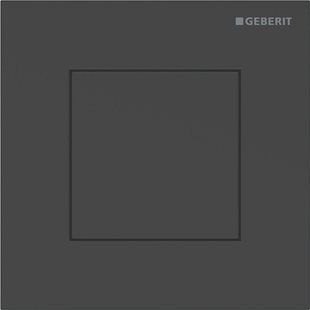 Система керування пісуаром Geberit з пневматичним запуском змивання, змивна клавіша тип 40, прямокутної форми: Чорний матовий / Легко чиститься