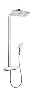 Душова система Hansgrohe Raindance Select E 360 Showerpipe з термостатом, білий/хром 27112400, Хром/білий