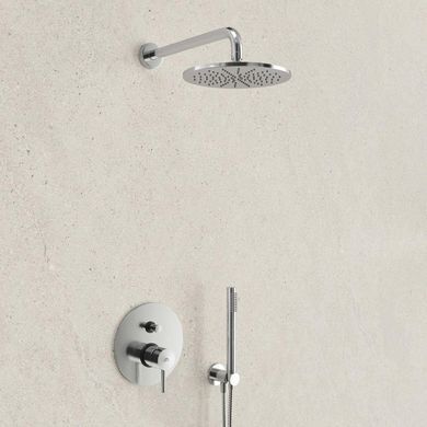 Комплект душової системи Paffoni Shower зі змішувачем прихованого монтажу, верхній душ &Oslash;225 мм (колір - хром)