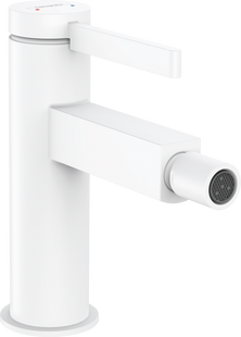 Змішувач Hansgrohe Finoris для біде зі зливним гарнітуром, білий матовий 76200700